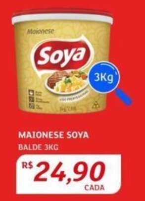 Assaí Atacadista MAIONESE SOYA BALDE 3KG oferta