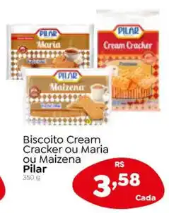 Biscoito Cream Cracker ou Maria ou Maizena Pilar 350g