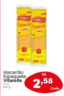 Macarrão Espaguete Vitarella Fino 400g