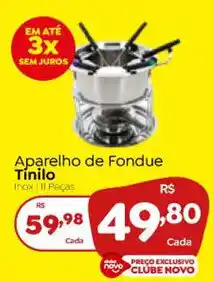 Novo Atacarejo Aparelho de Fondue Tínilo oferta