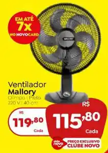 Novo Atacarejo Ventilador Mallory oferta