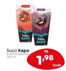 Novo Atacarejo Suco Kapo Diversos Sabores 200 ml oferta