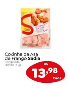 Novo Atacarejo Coxinha da Asa de Frango Sadia Congelada Pacote 1 kg oferta