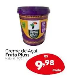 Novo Atacarejo Creme de Açaí Fruta Pluss Natural 900 ml oferta