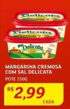 Assaí Atacadista MARGARINA CREMOSA COM SAL DELICATA POTE 250G oferta