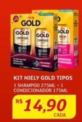 Assaí Atacadista KIT NIELY GOLD TIPOS 1 SHAMPOO 275ML + 1 CONDICIONADOR 175ML oferta