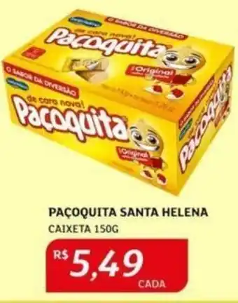 Assaí Atacadista PAÇOQUITA SANTA HELENA CAIXETA 150G oferta