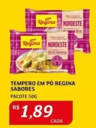 Assaí Atacadista TEMPERO EM PÓ REGINA SABORES PACOTE 50G oferta