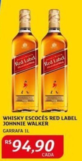 Assaí Atacadista WHISKY ESCOCÉS RED LABEL JOHNNIE WALKER GARRAFA IL oferta
