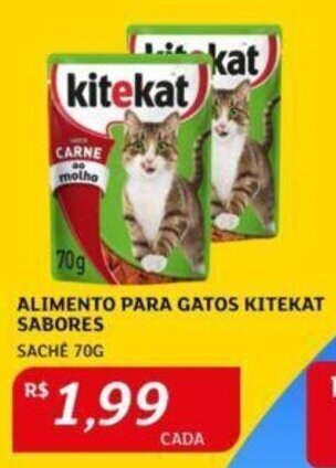 ALIMENTO PARA GATOS KITEKAT SABORES SACHÉ 70G