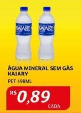 ÁGUA MINERAL SEM GÁS KAIARY PET 498ML
