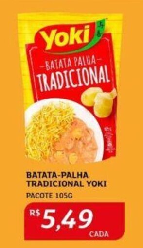 Assaí Atacadista BATATA-PALHA TRADICIONAL YOKI PACOTE 105G oferta