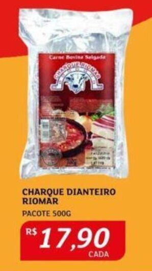 CHARQUE DIANTEIRO RIOMAR PACOTE 500G