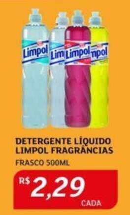 Assaí Atacadista DETERGENTE LÍQUIDO LIMPOL FRAGRÂNCIAS FRASCO 500ML oferta