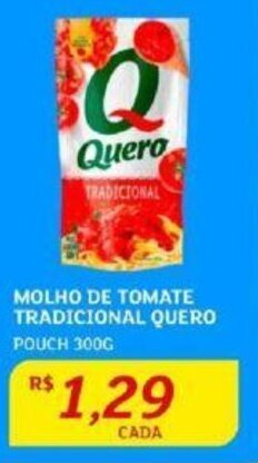 Assaí Atacadista MOLHO DE TOMATE TRADICIONAL QUERO POUCH 300G oferta