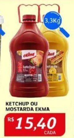 Assaí Atacadista KETCHUP OU MOSTARDA EKMA 3,3Kg oferta
