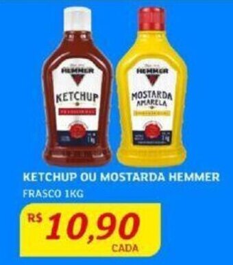 Assaí Atacadista KETCHUP OU MOSTARDA HEMMER FRASCO 1KG oferta