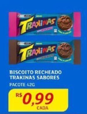Assaí Atacadista BISCOITO RECHEADO TRAKINAS SABORES PACOTE 42G oferta