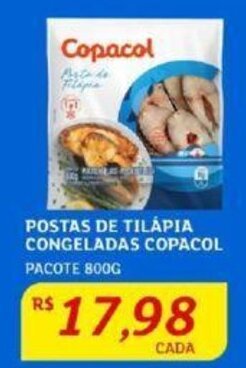 Assaí Atacadista POSTAS DE TILÁPIA CONGELADAS COPACOL PACOTE 800G oferta
