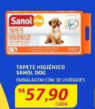 Assaí Atacadista TAPETE HIGIÊNICO SANOL DOG EMBALAGEM COM 30 UNIDADES oferta