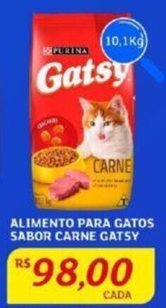 Assaí Atacadista ALIMENTO PARA GATOS SABOR CARNE GATSY 10.1kg oferta