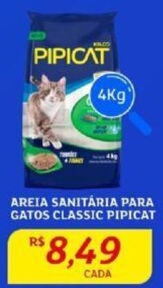 Assaí Atacadista AREIA SANITÁRIA PARA GATOS CLASSIC PIPICAT 4kg oferta