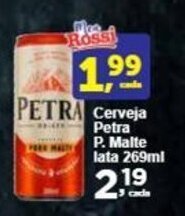 Rossi Supermercado Cerveja Petra P. Malte lata 269ml oferta