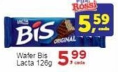 Rossi Supermercado Wafer Bis Lacta 126g oferta