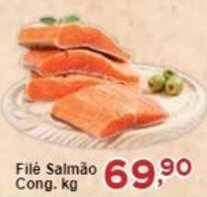 Rossi Supermercado File Salmão Cong. kg oferta
