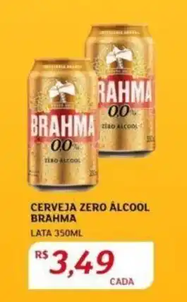 Assaí Atacadista CERVEJA ZERO ÁLCOOL BRAHMA LATA 350ML oferta