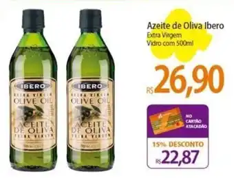 Atacadão Azeite de oliva Ibero Extra Virgem Vidro com 500ml oferta