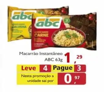 Supermercados ABC Macarrão Instantâneo ABC 63g oferta