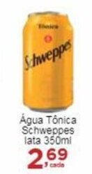 Rossi Supermercado Água Tônica Schweppes lata 350ml oferta