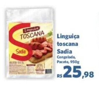 Sam's Club Linguiça toscana Sadia Congelada, Pacote, 950g oferta