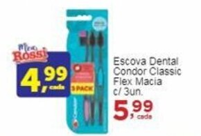 Rossi Supermercado Escova Dental Condor Classic Flex Macia c/ 3un. oferta