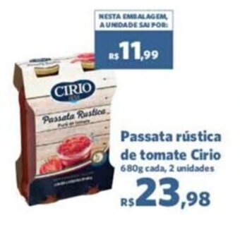 Sam's Club Passata rústica de tomate Cirio 680g cada, 2 unidades oferta