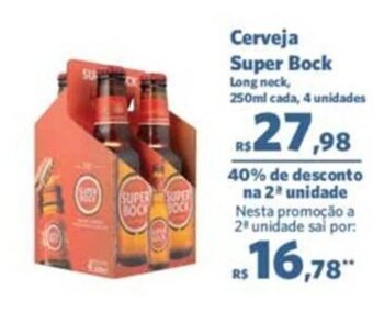 Sam's Club Cerveja Super Bock Long neck, 250ml cada, 4 unidades oferta