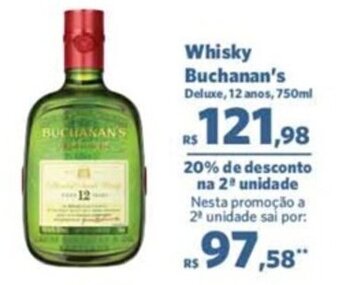 Sam's Club Whisky Buchanan's Deluxe, 12 anos, 750ml oferta