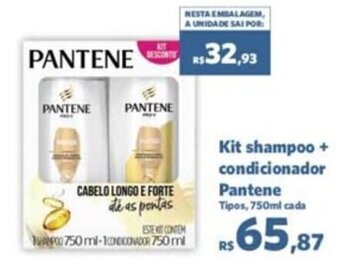 Sam's Club Kit shampoo + condicionador Pantene Tipos, 750ml cada oferta