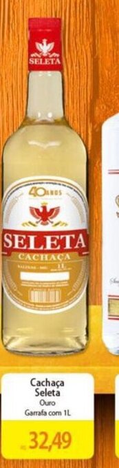 Atacadão Cachaça Seleta Ouro Garrafa com 1L oferta