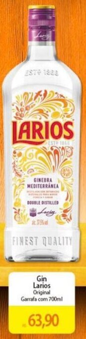Atacadão Gin Larios Original Garrafa com 700ml oferta