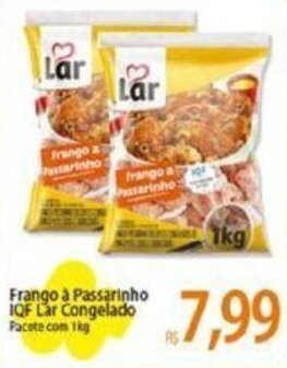 Atacadão Frango à Passarinho IQF Lar Congelado Pacote com 1kg oferta