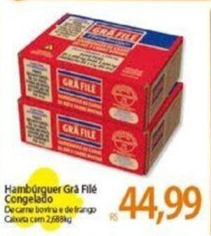 Atacadão Hambúrguer Grå Filé Congelado oferta