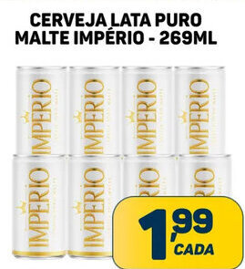 Dom Atacadista CERVEJA LATA PURO MALTE IMPÉRIO - 269ML oferta
