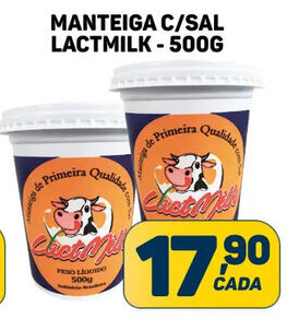 Dom Atacadista MANTEIGA C/SAL LACTMILK - 500G oferta