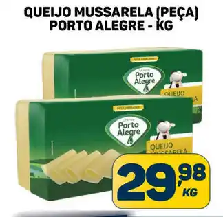 Dom Atacadista QUEIJO MUSSARELA (PEÇA) PORTO ALEGRE - KG oferta