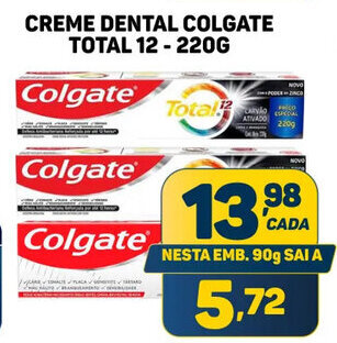 Dom Atacadista CREME DENTAL COLGATE TOTAL 12-220G oferta
