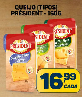 QUEIJO (TIPOS) PRÉSIDENT - 160G