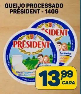 Dom Atacadista QUEIJO PROCESSADO PRESIDENT - 140G oferta