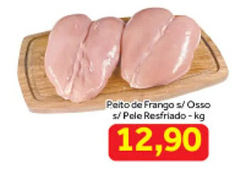 Shibata Supermercados Peito de Frango s/ Osso s/Pele Resfriado - kg oferta